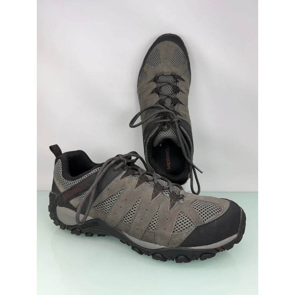 Merrell Alverstone Hiking Trail Men Sz 10 Gray Low Top Sneakers Gorpcore Utility